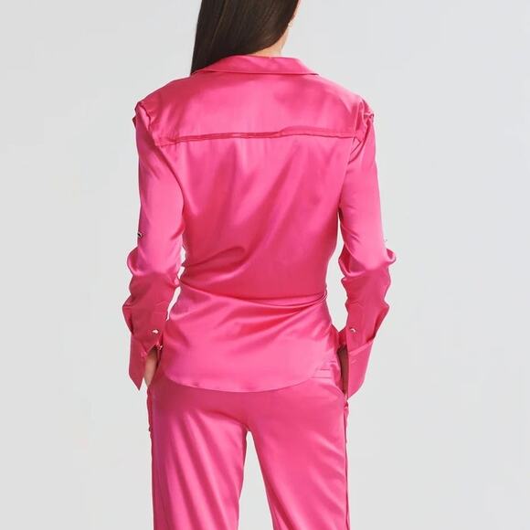 SER.O.YA Pink Silk Shirt - Picture 2 of 7